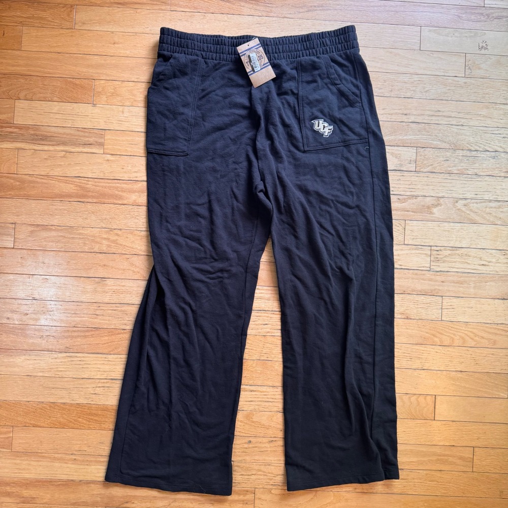 Rivalry Threads UCF Knights NCAA Wide Leg Lounge Pants Black XL 16/18 NWT